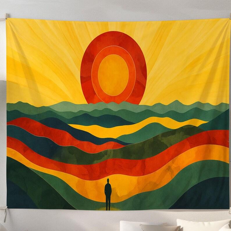 sunrise tapestry 75x100 чёрный