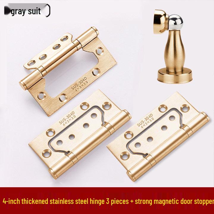 Magnetic Silent Black Wooden Bedroom Door Handle Lock