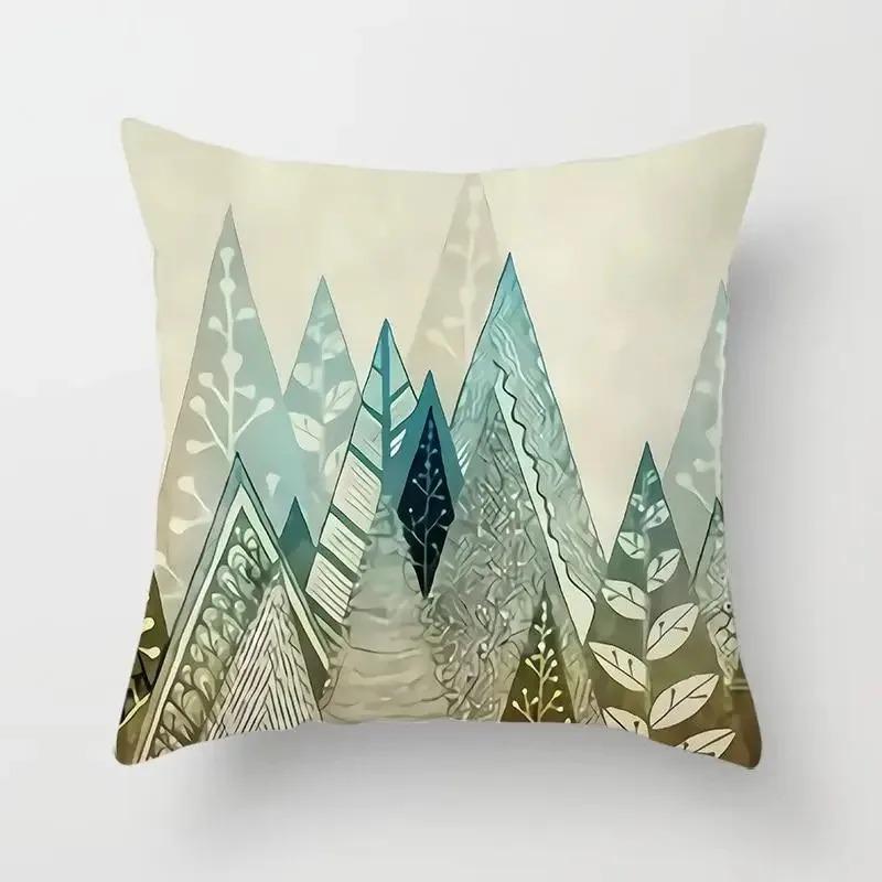 Simple Green Pattern Decorative Pillowcase Car Ornaments Office Living Room Sofa Home Pillowcase