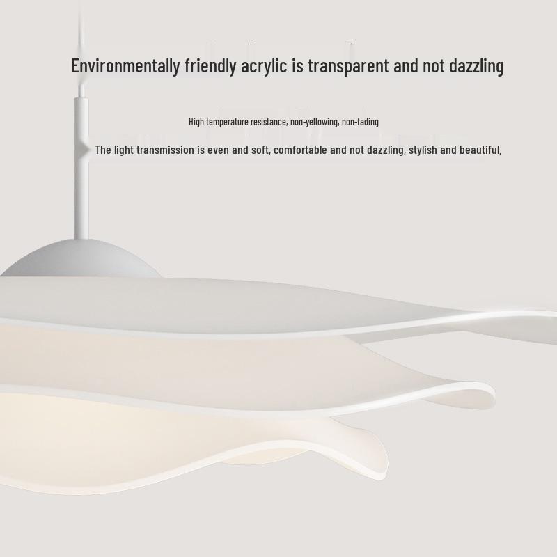 Modern Minimalist Eye-Protecting Cream Petal Chandelier for Warm Romantic Spaces