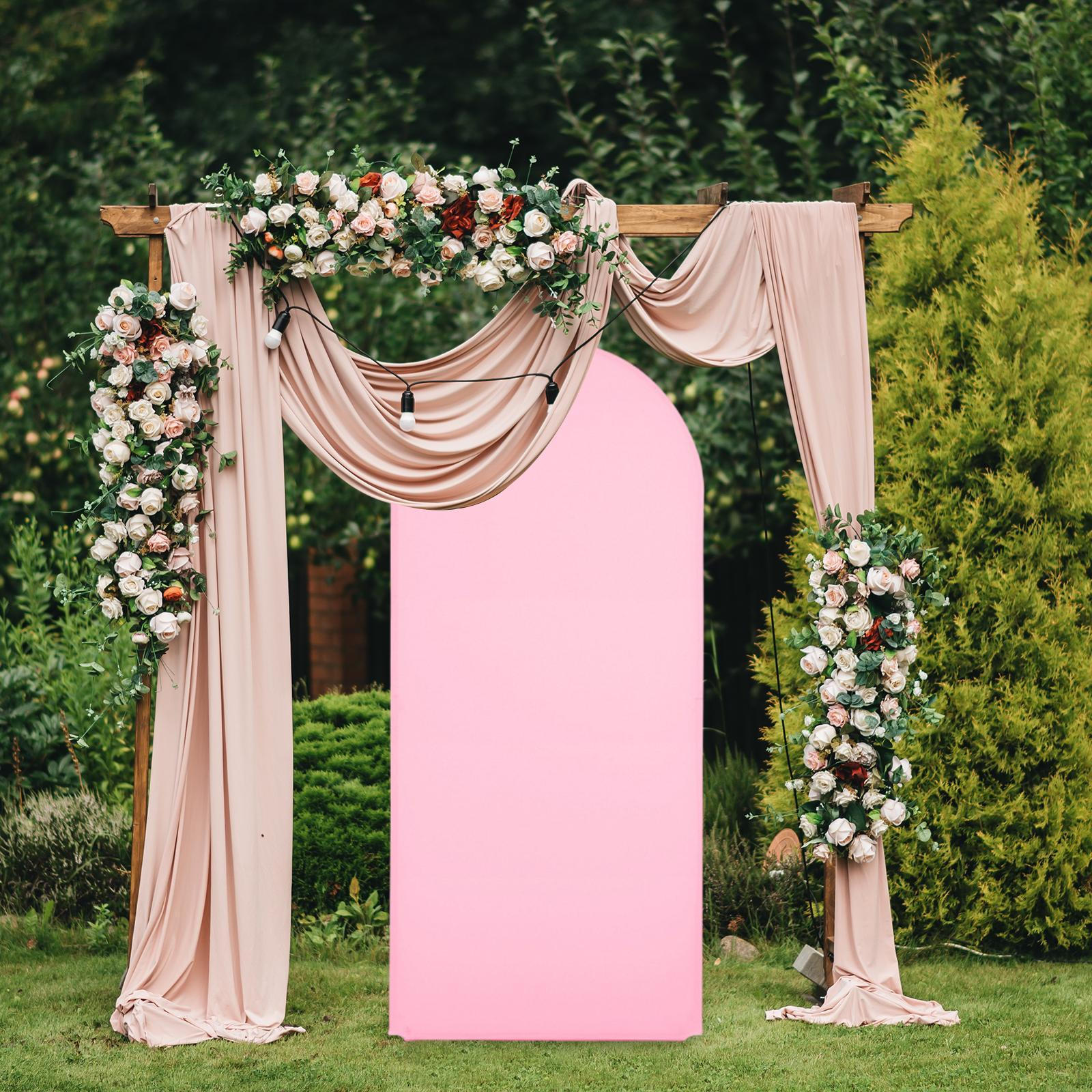 

Arch Backdrop Cover Ornament Practical Flower Door Background Arched for Wedding 6FT Blue Pink