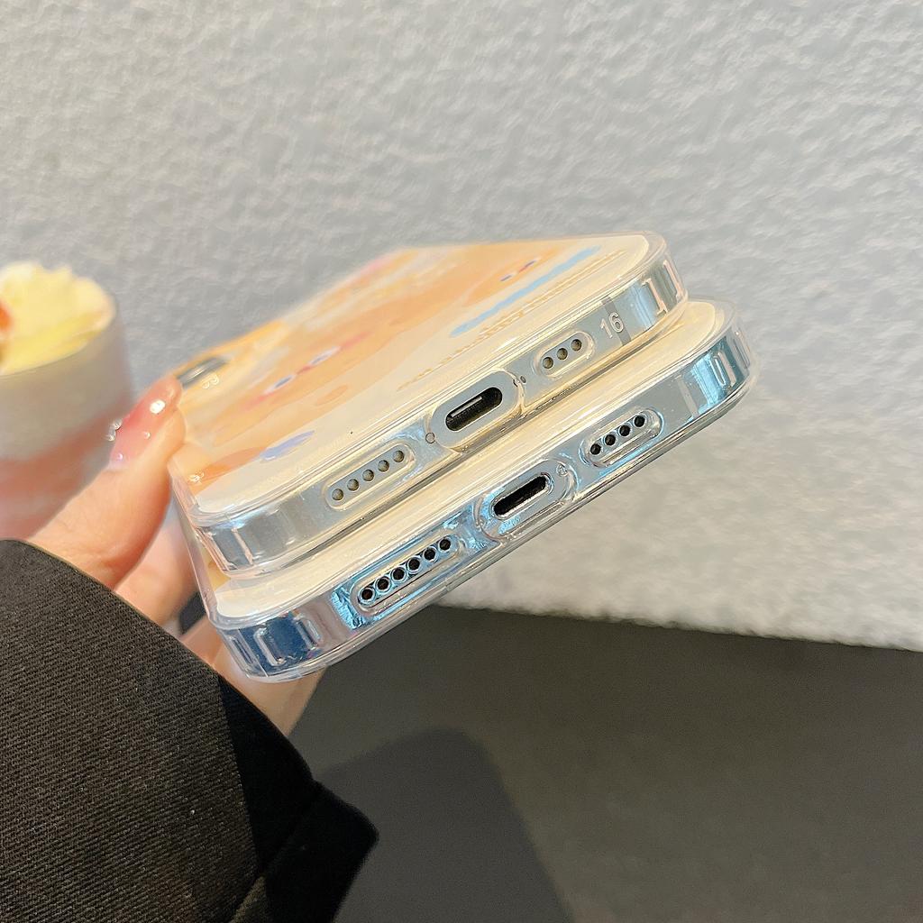 Ins Chic Cheese Case for iPhone 16 Clear Aesthetic Stylish Soft Durable Pretty TPU Protective Cover for iPhone 13 14 15 16 Pro Max