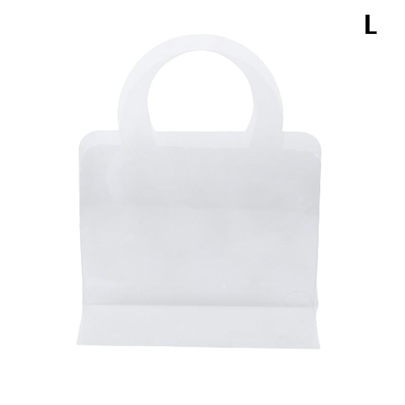 1Pc Transparent Pet Fresh Flower Bouquet Handbag Flowers Wrapping Handbag Festivals Party Rose Package Portable Packing Bag