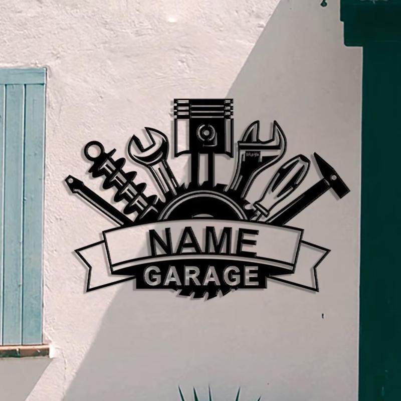 Custom Metal Sign Repair Tools Charm Garage Wall Art Personalized Car Repair Shops Garage Wall Plaque Father's Day Wall Decor