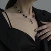 Vintage Hip-hop Spider Pendant Necklaces Women Girls Splice String Beaded Clavicle Chain Choker Necklace Halloween Jewelry