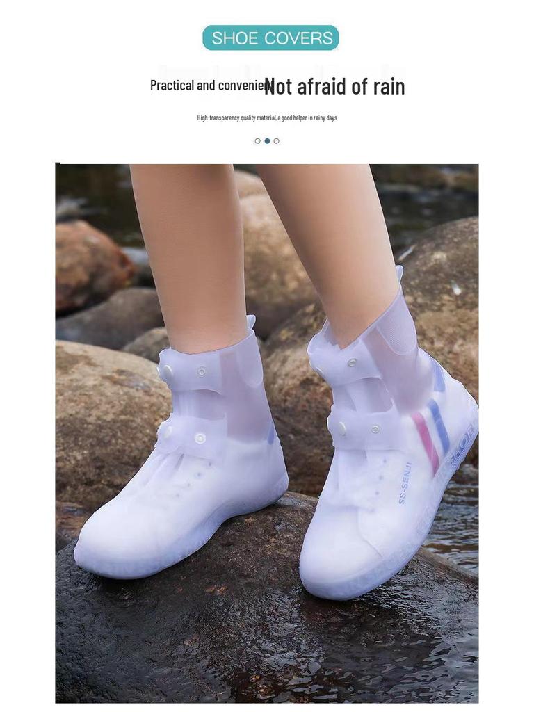 Double-Breasted Waterproof and Wear-Resistant TPE Overshoes