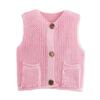 Womens Crochet Knit Vest 2026 Fall Winter Sleeveless Openwork Cardigan Streetwear Casual Outfit