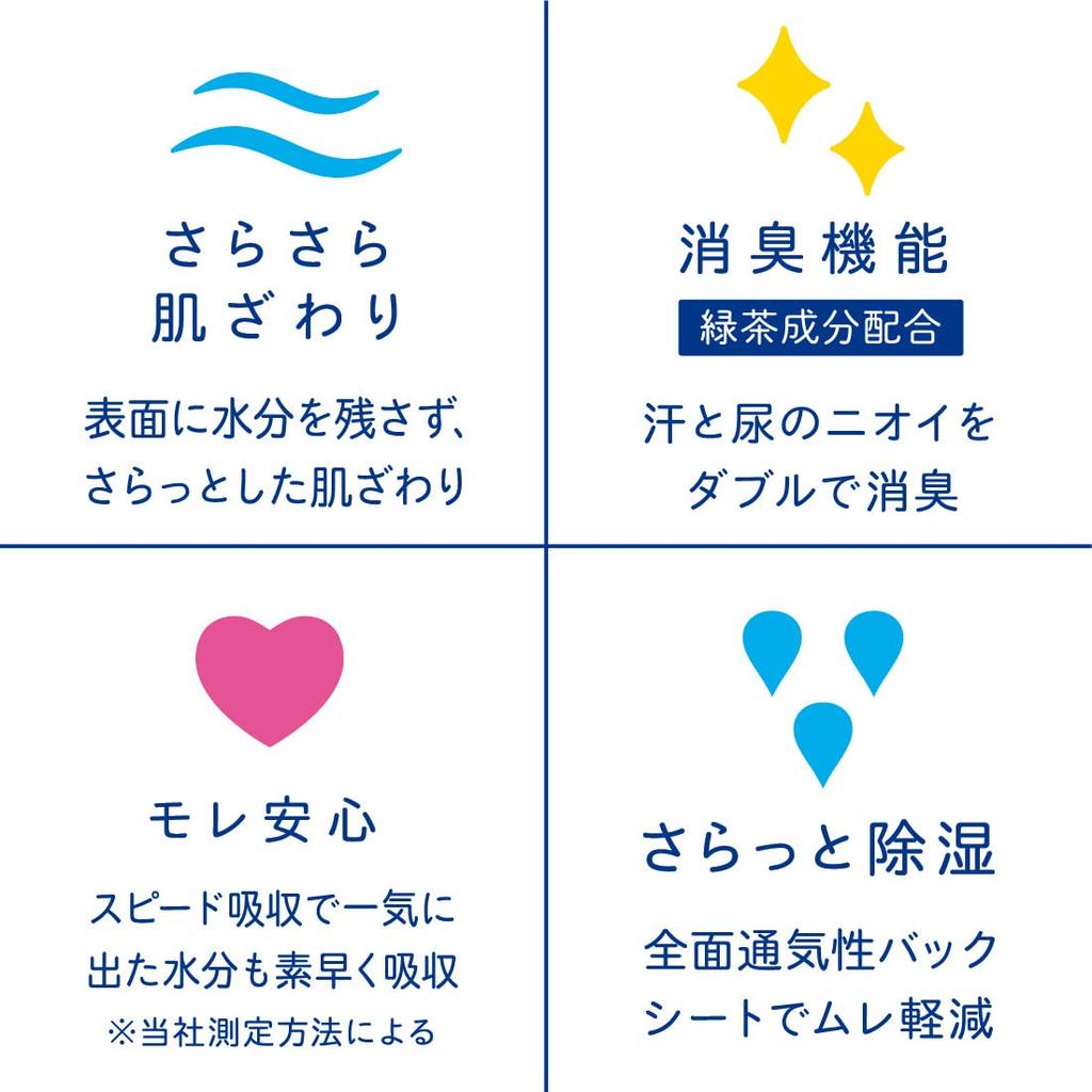 Natura Smooth Smooth and 132 Pads Pads x 3 Skin, 100% Cotton, Absorbent, 15cc, 20.5cm, (44 Packs) [Large Capacity] [Bulk Purchase]