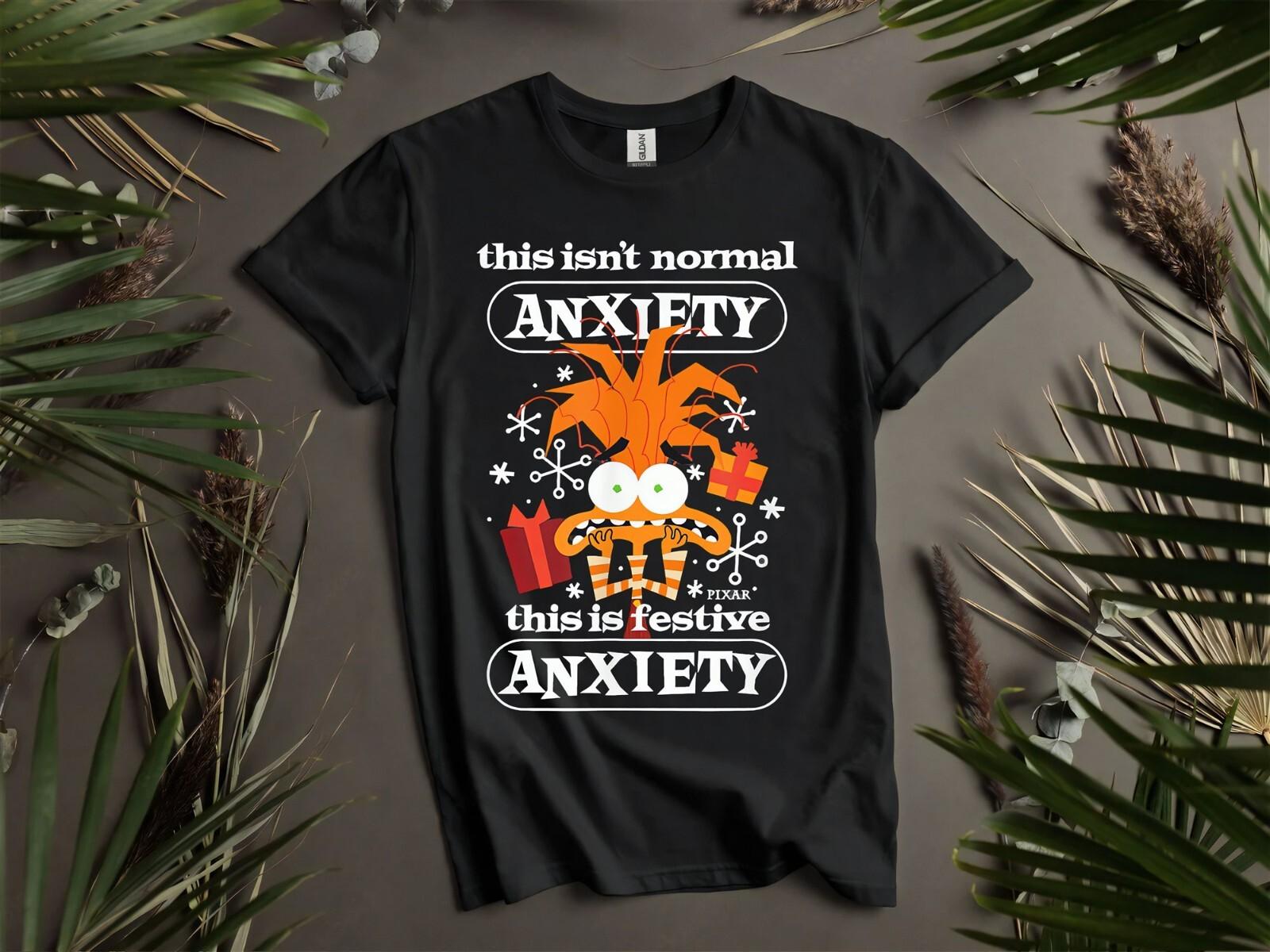 Festive Anxiety Inside Out Christmas Merry Hoodie Tshirt Men Women Unisex AD875 2XL