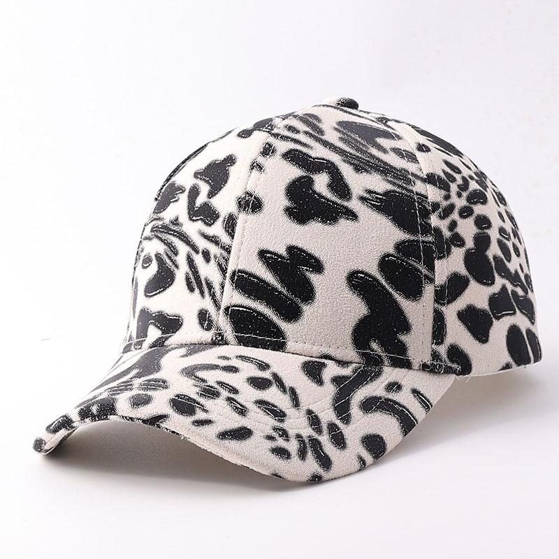 Graffiti Leopard Print Baseball Cap Women's European and American Fashion Outdoor Sunshade Cap