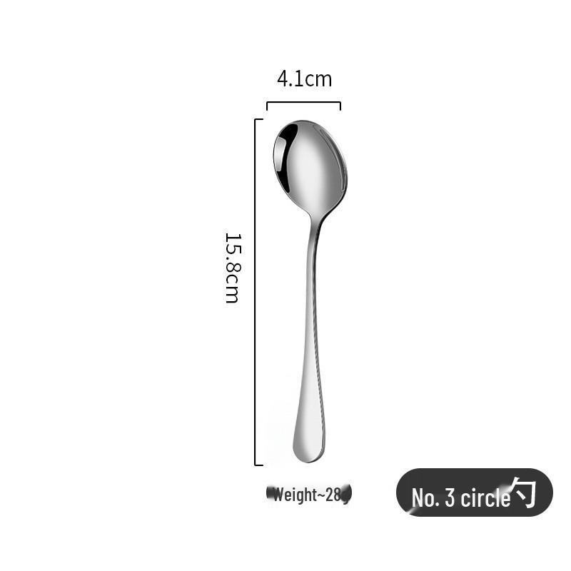 1010 Stainless Steel Cutlery Set: Steak Knife, Fork, Spoon, Mixing Spoon, Dessert/Coffee Spoon, Fruit Fork