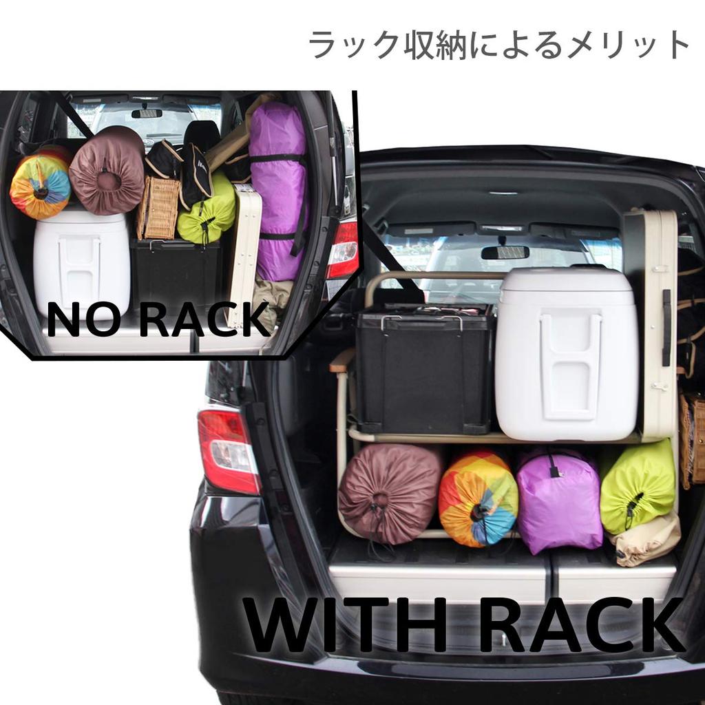 Dod Good Luck Sofa Folding Chair That Can Be Used As a Shelf In the Car of Aluminum 2-seater [Made Alloy] CS2-500-BK