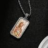 European Hip Hop Personalized Round Photo Men's Necklace
