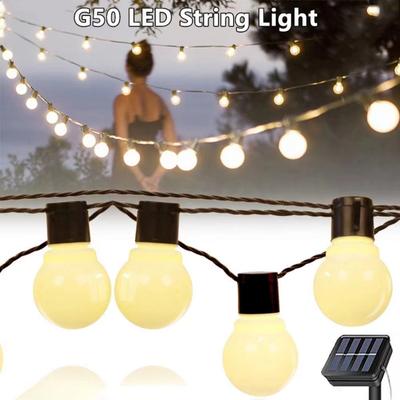 Ampoules G50 Lumière Ambiante Guirlandes Lumineuses Féériques à LED Extérieur Lumière Solaire Fête de Mariage Noël Décoration Maison Jardin
