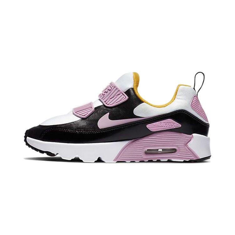Nike Air Max 90 Tiny Low Top Running Shoes Black Pink Children Aged 3 7 Years Old 881927-022