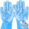 1 Pair Pet Grooming Gloves - Cat Dog Bathing Gloves - Silicone Material, Durable - Pet Bathing and Massage