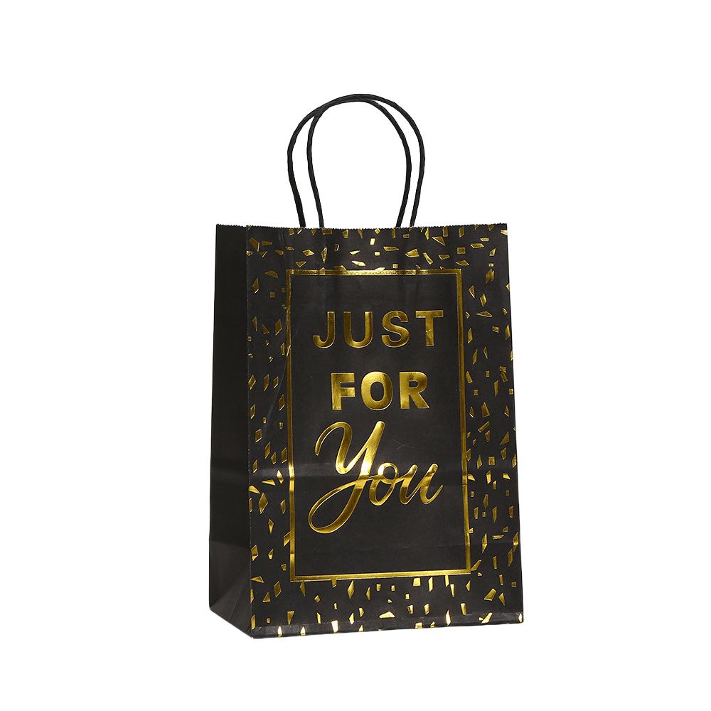 StoBag Luxury Gift Wrapping Bags for Sweets Black and White Elegant Design Paper Bags Personalized Packaging Birthday Treat Bags