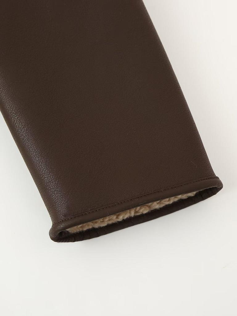 2024 Women's Winter Shearling Coat - European & American Style with Waist-Slimming Lace-Up