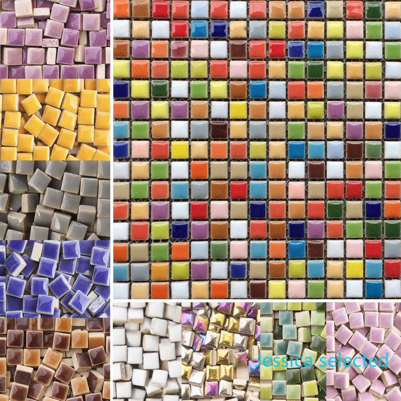 100g Piastrelle Mosaico Ceramiche Fai da Te Vetro Specchio Ornamenti Fatti a Mano Piastrelle Artigianato Murale Cristallo Colorato per Materiali Decorativi arte