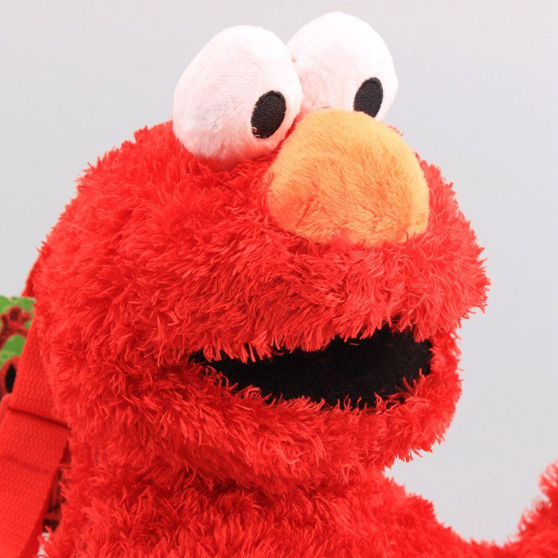 Entzückender Sesamstraßen Plüschrucksack mit Elmo, Krümelmonster und Bibo Design