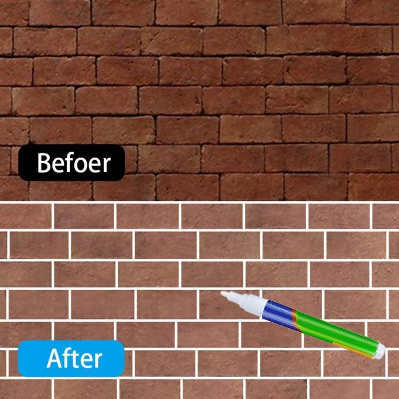 Waterproof Tile Joint Repair Grouting Fillers Marker Pen Tile Grout Pen Reviver Wall Floor Grout Restorer Pen for Tiles
