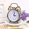 Metal Vintage Alarm Clock Double Bells Bedside Clock Mini Table Clock  Dormitory