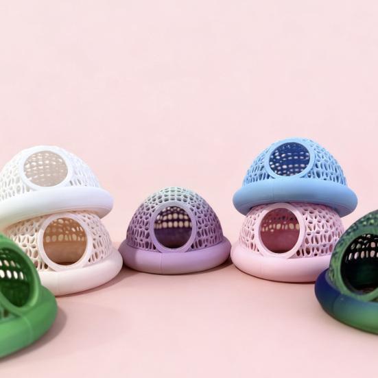 Floating Betta Fish Hide And Shrimp Cave 3D Printed Aquarium Hammock Small Feeding Ring Resting Shelter for Fish Tank Decoration