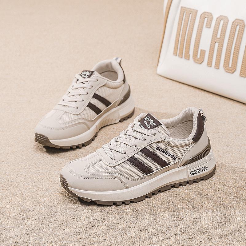 Sneakers Women's New Versatile Soft-soled Casual Running Shoes Breathable Simple Texture Trendy Lightweight Women's Shoes