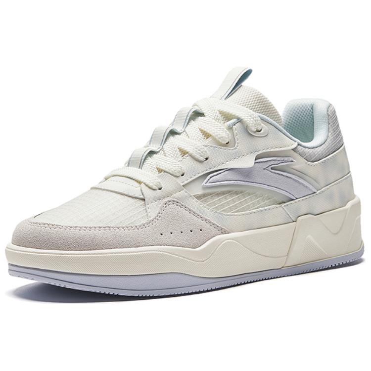 Anta Non-Slip Wear-Resistant Low-Top Skate Shoes Women Sneakers White Purple Blue 922428007-2