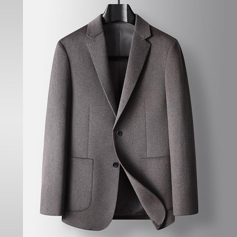 

Мужской повседневный костюм осень-зима шелковица шерсть одинарный West Light роскошный деловой деловой шерстяной костюм пиджак 4XL хаки