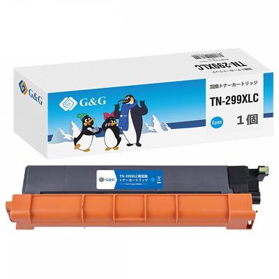 G&G TN-299XLC Cyjan Toner Kompatybilny z Brotherem Duża Pojemność Wyświetlacz Poziomu Pozostałego Kompatybilne Modele HL-L3240CDWMFC-L3780CDW