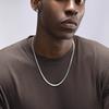 4mm Stainless Steel Flat Snake Chain Necklace Simple Silver Color Soft Chain Men Necklace Hip Hop Jewelry Trendy Accessories
