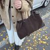 Faux Suede Solid Color High Quality Fashionable Versatile Handbag Women's Large Capacity Winter Daily Shoulder Bag
