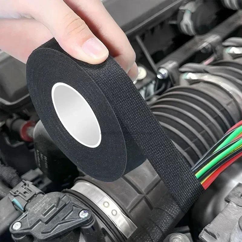 Black Electrical Insulating Tape Fabric Adhesive Tape Automotive Cloth Tape Sound Absorbing Tapes Heat Waterproof Resistance