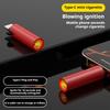 Type C Mini Lighter Blow-to-Ignite Auto Shut-Off for Air Travel Outdoor No Battery No Flame For Easy Carrying And Sto