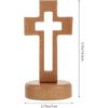 Veemoon Wood Standing Cross Wood Standing Cross Decor Wood Religious Table Alter Standing Table Cross Altar Cross with Stand Wooden Table Cross