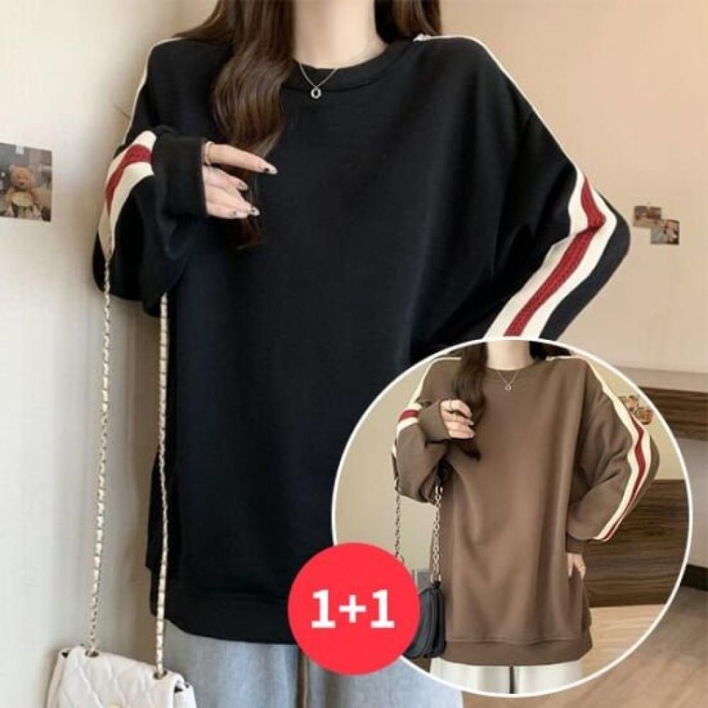 Navava Women Line Point Fleece Long Sleeve Sweatshirt Nt3168