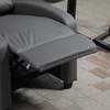 Recliner Armchair, Massage Faux Leather Push Back Reclining Chair with Adjustable Leg Rest, Side Pocket, for Home Living Room Theatre, Grey