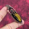 Tiger's Eye Pendant Copper Wire Wrapped Pendant Handmade Pendant Tiger's Eye Jewelry Real Gemstone Pendant Copper Wire Jewelry Gifts For Him