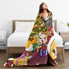 Aggretsuko Soft Warm Blanket  Students Plush Throw Blanket Comfortable Couch Chair Flannel Bedspread Sofa Bed Cover