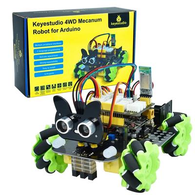 Keyestudio Mecanum 4WD Robot Car for Arduino Robot Car Kit Smart DIY Project for Adults STEM Programming Set Easy Assembly