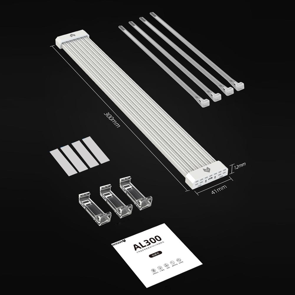 COOLMOON AOSOR Flexible Mounting Light 5V ARGB Aura Sync Flexible Light Bar Bendable Flexible LED Light DIY for 8P Graphics Card