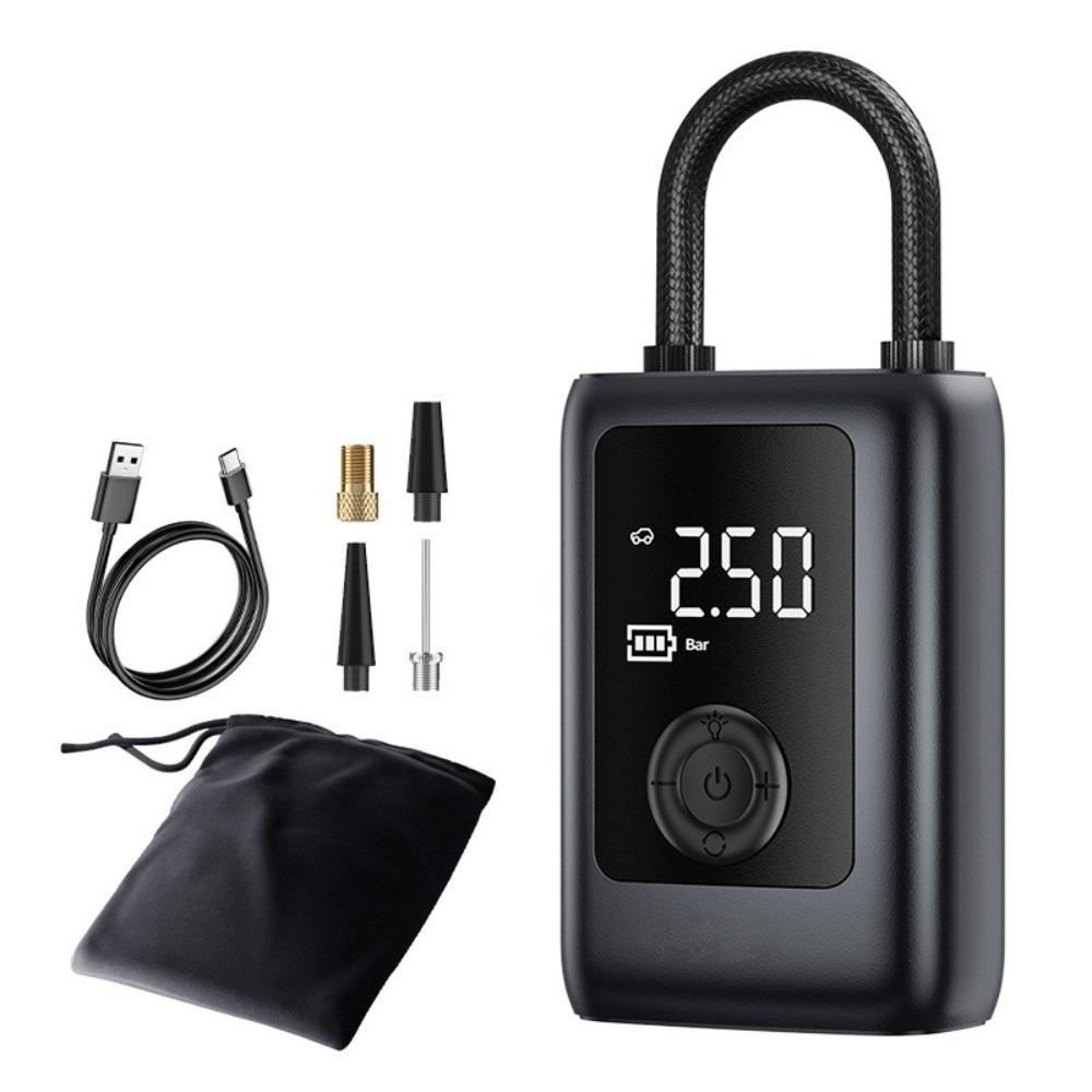 

LCD Display Electric Tire Pump With Light Rechargeable Pump Powerful Tyre Inflator Bicycles