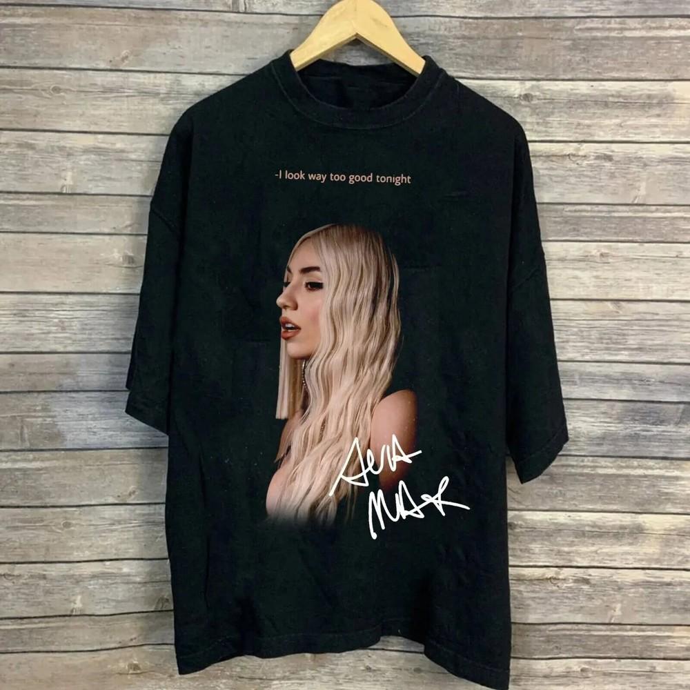 

Хлопковая черная футболка унисекс с автографом Ava Max, все размеры, BT083 XL