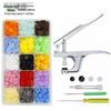 15-Color Resin Snap Fasteners & T5 Tool Set: Multicolored Plastic Buttons for Baby and Children Projects