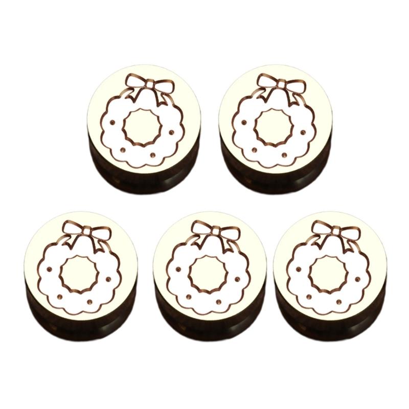 5 Pz Testa Timbro Sigillo a Tema Natalizio Testa Timbro Scrapbooking per Sigillo Busta Biglietto di Natale Inviti Abbellimento