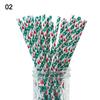 Party Supplies Snowflake Drinking Straw Disposable Christmas Decorations Christmas Paper Straws