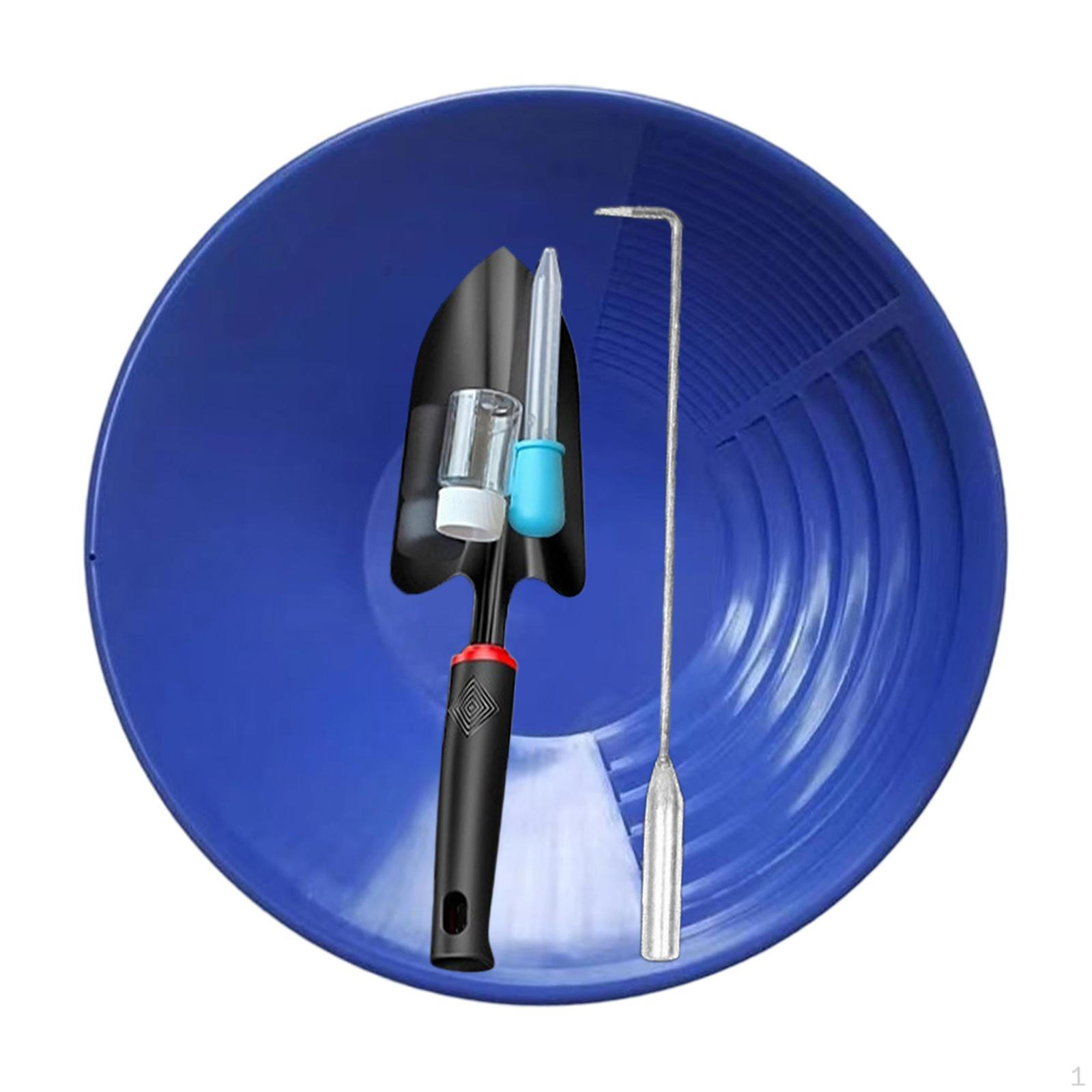 

Золотопромывочный лоток Горное оборудование Инструмент для разведки для более легкой поездки во двор, на пляж, на открытом воздухе Blue 35cm