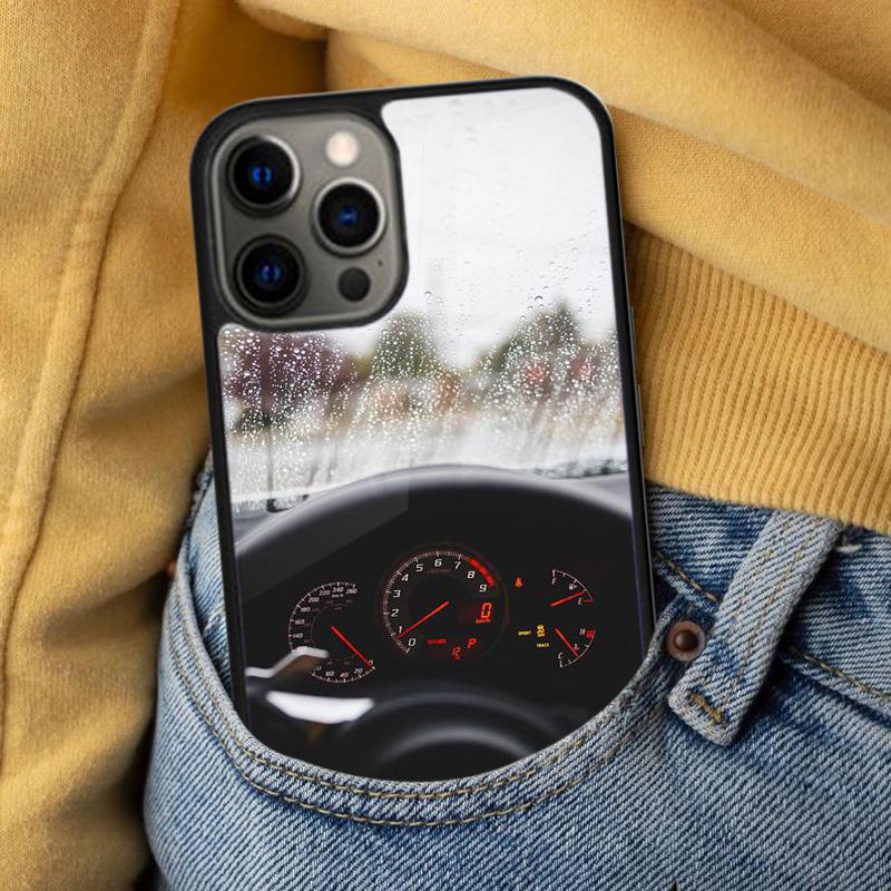 Car Dashboard Graphic Soft Phone Case for iPhone 17 Air 16e Pro Max 15 Pro 13 14 Plus 11 12 MagSafe Magnetic Coque