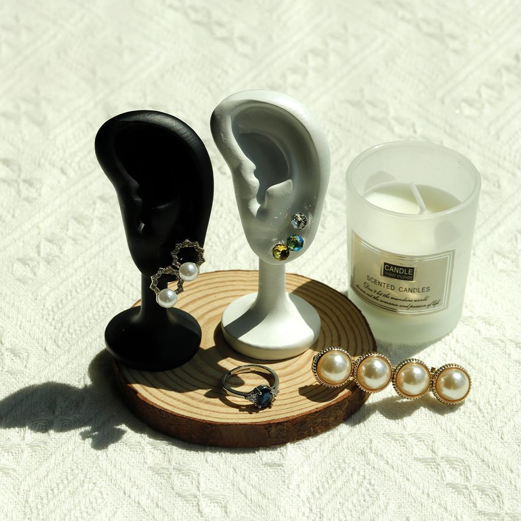 1pc Resin Side Face Mannequin Jewelry Display Stand Head Bust Portrait Necklace BraceletS Earrings Jewellery Storage Rack Holder